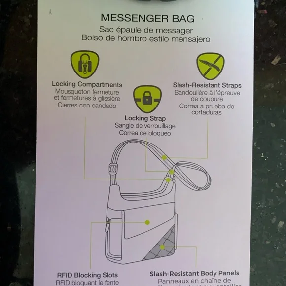 Travelon Blue Messenger Bag with Sleek Design - Picture 8 of 8